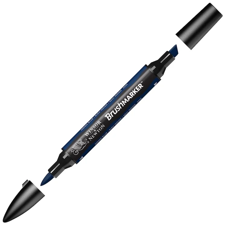 W&N PROMARKER BRUSH KALEM INDIGO BLUE 169 WN-0204169