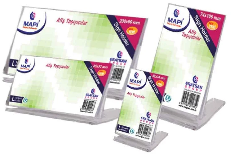 MAPİ AFİŞ TAŞIYICI 178x127 L TİPİ YATAY KAVİSLİ 534 05 20