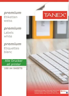 TANEX LASER ETİKET TW-2044 48.5 X 25.4 MM ( 44 ) 100 LÜ