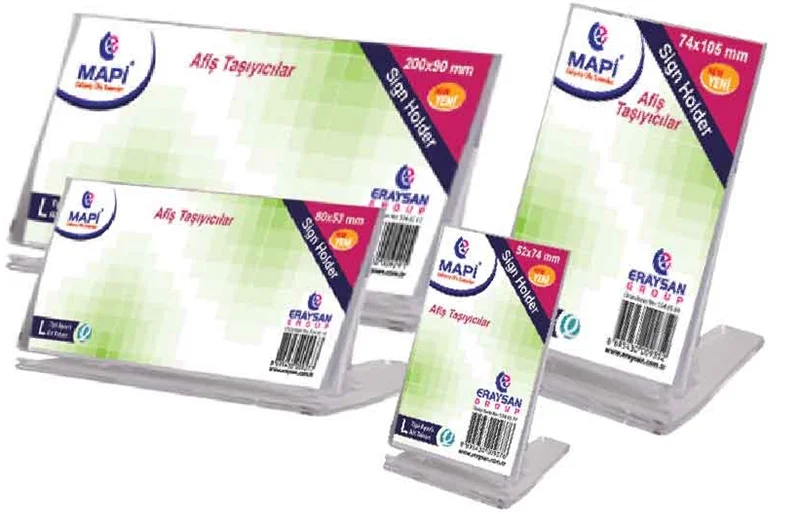 MAPİ AFİŞ TAŞIYICI 297x210 L TİPİ YATAY KAVİSLİ 534 05 25