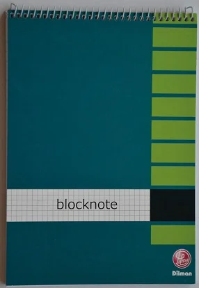 DİLMAN BLOKNOT SPİRALLİ KARTON KAPAK A5 40 YP DÜZ 2215