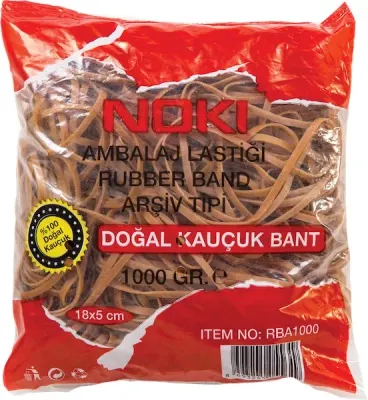 NOKİ AMBALAJ LASTİĞİ %100 KAUÇUK 1000 GR 18x5 CM RBA1000