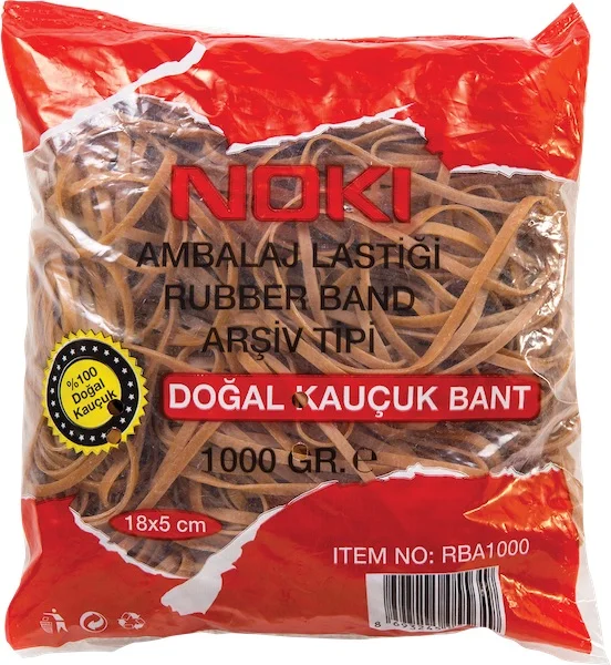 NOKİ AMBALAJ LASTİĞİ %100 KAUÇUK 1000 GR 18x5 CM RBA1000
