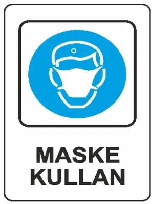 EKSTRAFİX UYARI LEVHASI 203 YUL-311 16x24 CM MASKE KULLAN