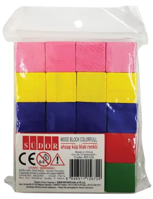 SÜDOR KÜP BLOK AHŞAP 20 Lİ RENKLİ BS126