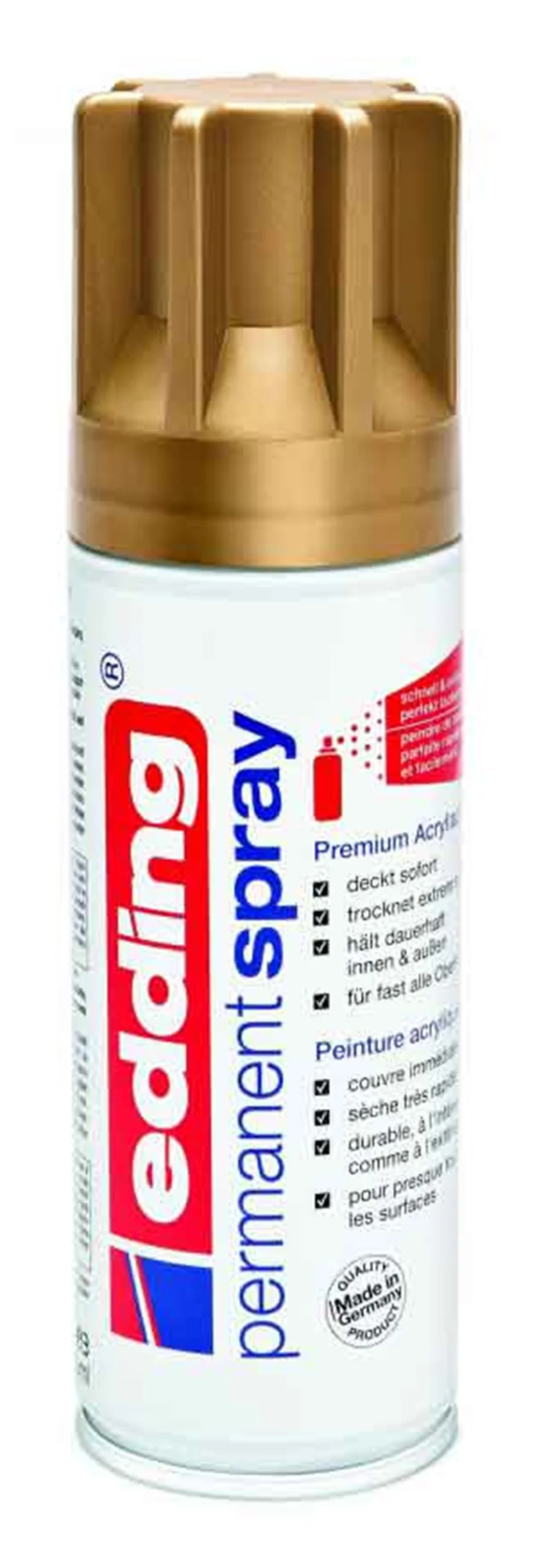 EDDING PERMANENT AKRİLİK SPREY BOYA E-5200 RICH GOLD MAT 924