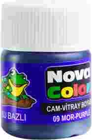 NOVA COLOR CAM BOYASI SU BAZLI ŞİŞE 15 CC MOR NC-157
