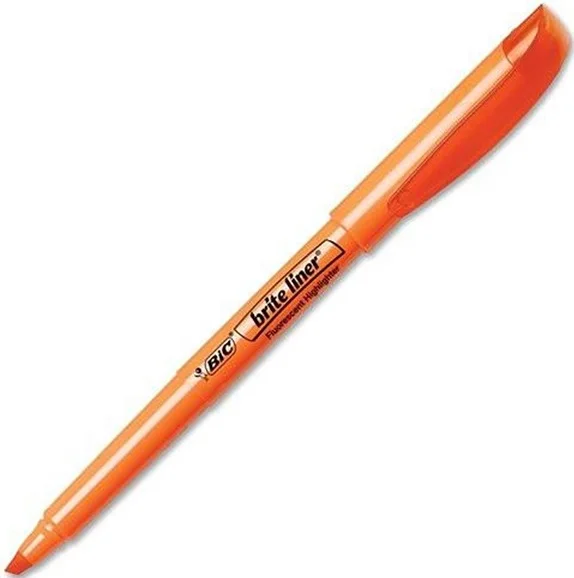 BIC FOSFORLU KALEM BRITE LINER GRIP 12 Lİ TURUNCU 811933