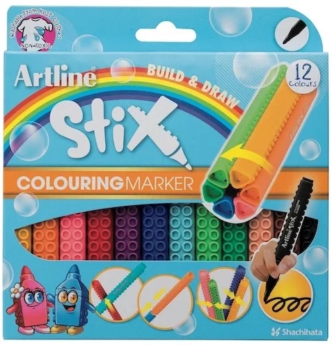 ARTLINE KEÇELİ KALEM STIX COLOURING MARER SET 12 RENK A-ETX-300.12WK