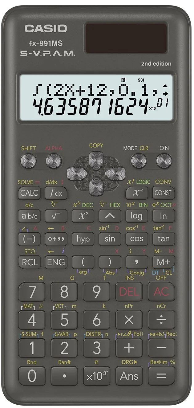 CASIO HESAP MAKİNESİ BİLİMSEL FX-991MS-2-W-DH-W