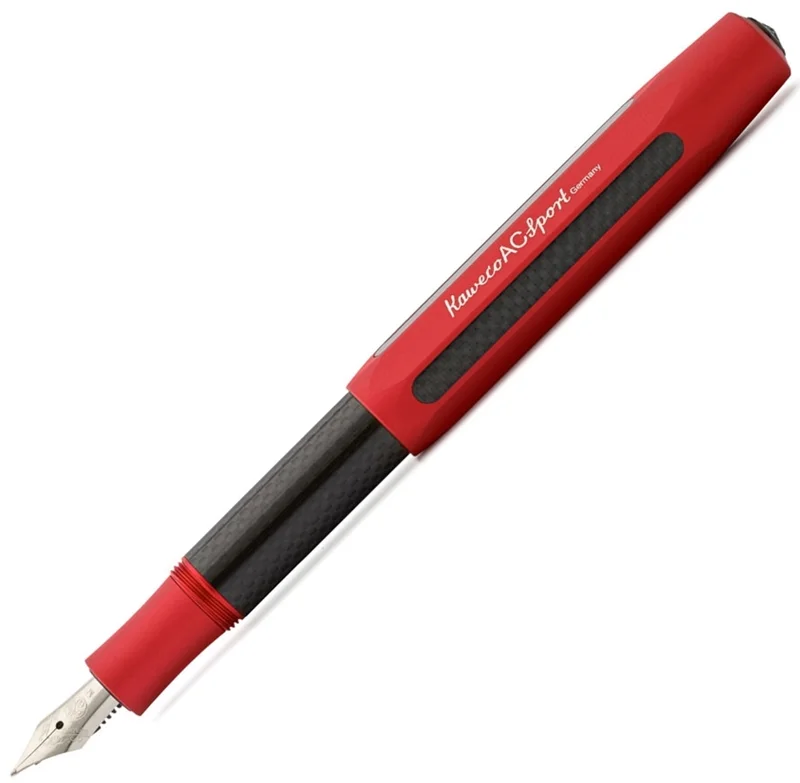 KAWECO DOLMA KALEM AC SPORT SİYAH-KIRMIZI F UÇ 10000357