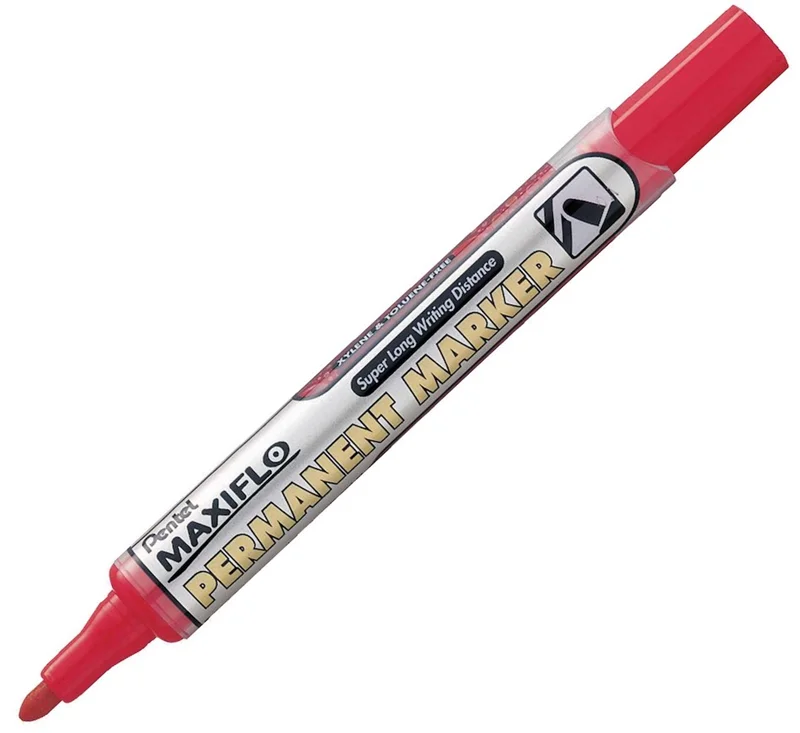 PENTEL PERMANENT MARKÖR NLF50 YUVARLAK UÇ KIRMIZI Y NLF50-B