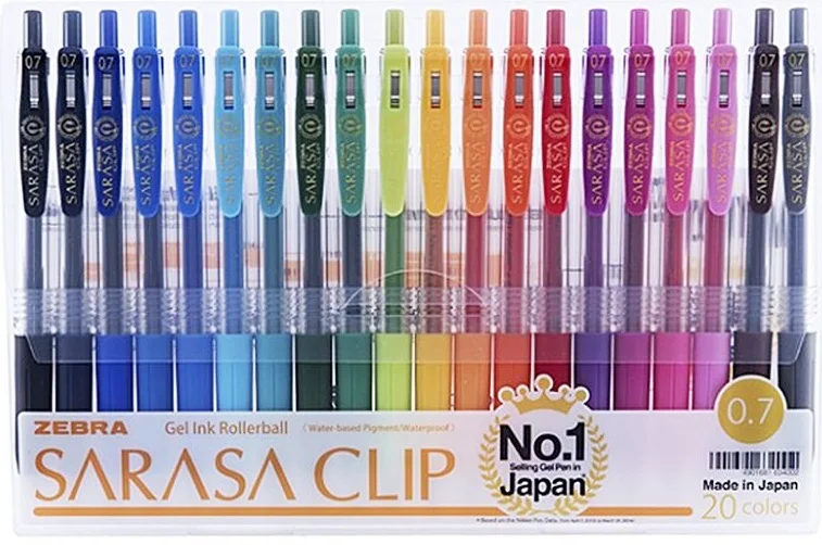 ZEBRA JEL KALEM SARASA CLIP 0.7 SET 20 Lİ PVCSRC-0.7-20C
