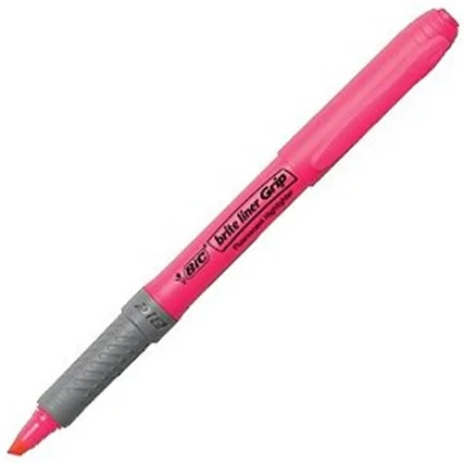 BIC FOSFORLU KALEM BRITE LINER GRIP 12 Lİ PEMBE 811934