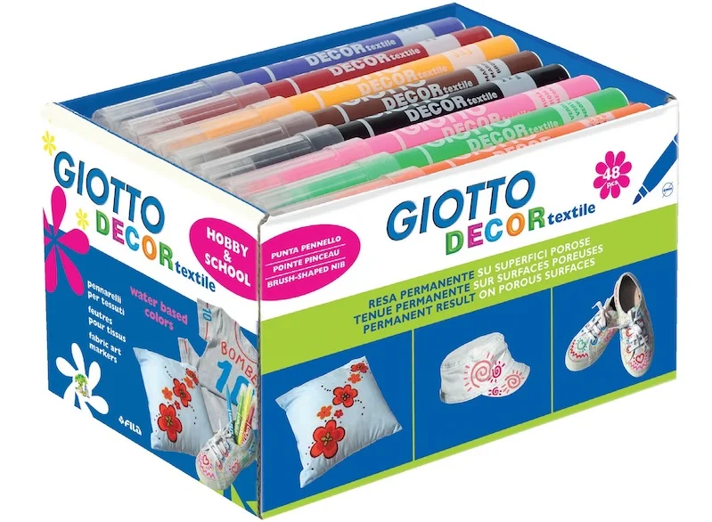 GIOTTO DECOR TEXTILE KUMAŞ KALEMİ 48 Lİ OKUL PAKETİ 494700