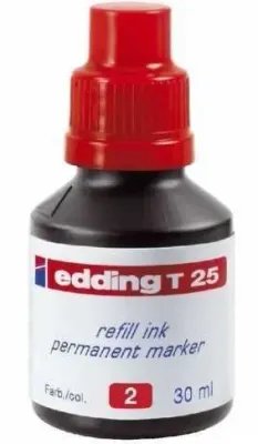 EDDING PERMANENT MÜREKKEP 30 ML E-T25 KIRMIZI