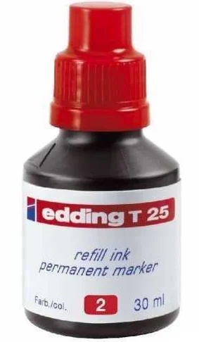 EDDING PERMANENT MÜREKKEP 30 ML E-T25 KIRMIZI