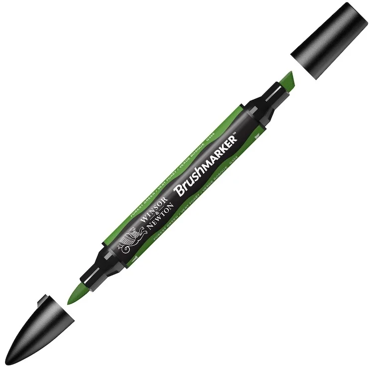 W&N PROMARKER BRUSH KALEM FOREST GREEN 068 WN-0204068