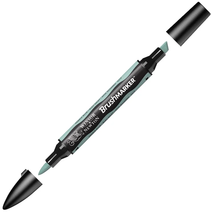 W&amp;N PROMARKER BRUSH KALEM PEBBLE BLUE 373 WN-0204373