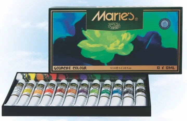MARIES GUAJ BOYA SETİ 12 ML 12 Lİ 7312B