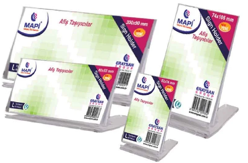 MAPİ AFİŞ TAŞIYICI 200x90 L TİPİ YATAY TABAN AYARLI 534 05 17