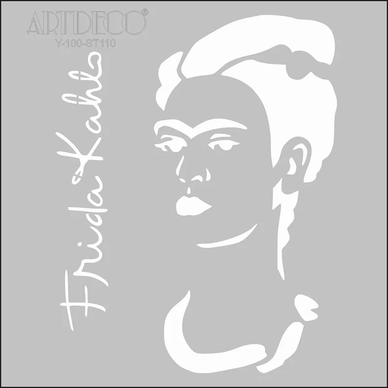 ARTDECO STENCIL 30x30 CM FRIDA KAHLO Y-100-ST110