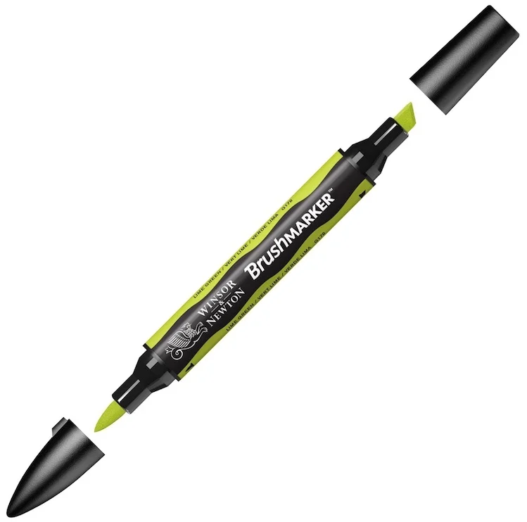 W&N PROMARKER BRUSH KALEM LIME GREEN 071 WN-0204071
