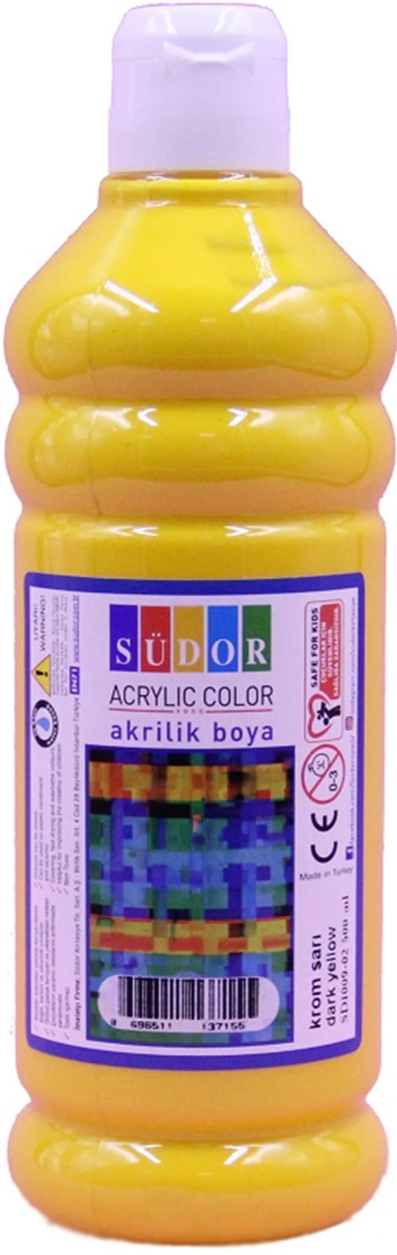 SÜDOR AKRİLİK BOYA 500 ML KROM SARI SD1009-02