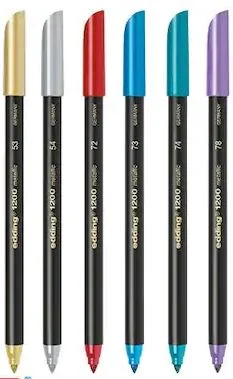 EDDING GRAFİK KALEMİ E-1200 METALİK 50 Lİ