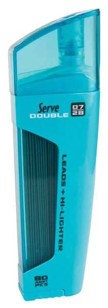 SERVE MİN + FOSFORLU KALEM DOUBLE 0.7 MAVİ 10 LU SV-FMM 07-10