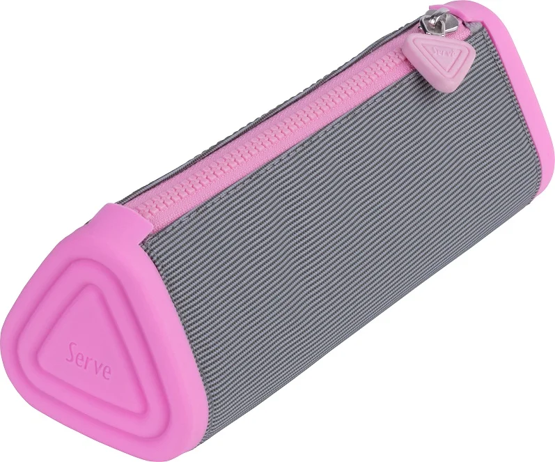 SERVE KALEM ÇANTASI PRISMO SL-PLY ÜÇGEN AÇIK GRİ-ŞEKER PEMBE SV-PRISMOUAGSP