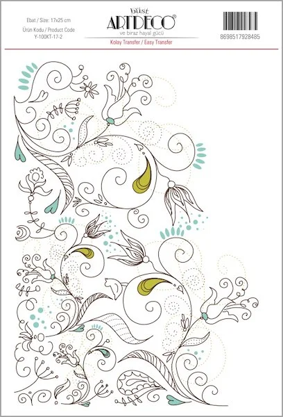 ARTDECO KOLAY TRANSFER 17x25 CM NO:02 Y-100-KT17-2