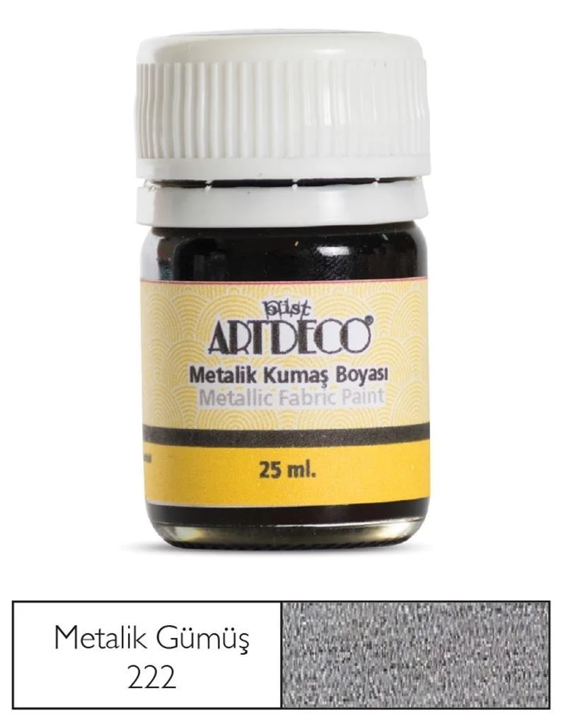 ARTDECO KUMAŞ BOYASI METALİK 25 ML EXTRA GÜMÜŞ Y-011A-222A