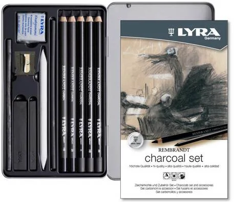 LYRA KURŞUN KALEM DERECELİ REMBRANDT CHARCOAL 11 Lİ METAL KUTU L2051112