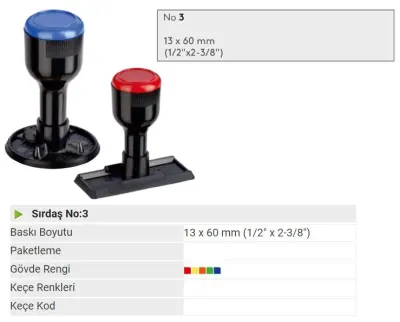 SIRDAŞ MÜHÜR SAPI PLASTİK  P3 60x13 MM