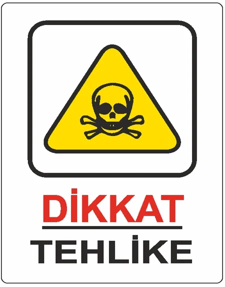EKSTRAFİX UYARI LEVHASI 204 YUL-422 25x35 CM DİKKAT TEHLİKE