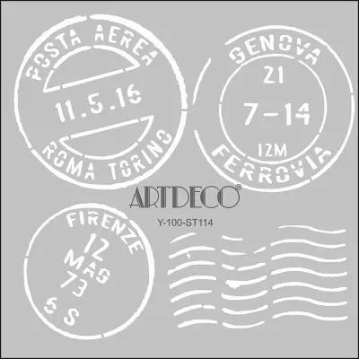 ARTDECO STENCIL 30x30 CM İTALYAN POY-100-STA Y-100-ST114