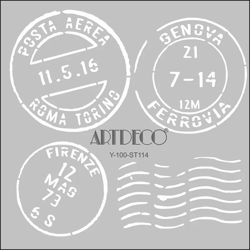 ARTDECO STENCIL 30x30 CM İTALYAN POY-100-STA Y-100-ST114