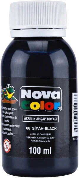 NOVA COLOR AKRİLİK BOYA 100 GR SİYAH NC-2015
