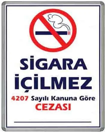 İNTER SİGARA İÇİLMEZ ALÜMİNYUM ÇERÇEVE 50X70 711-1