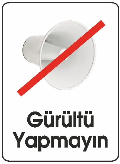 EKSTRAFİX UYARI LEVHASI 203 YUL-322 16x24 CM GÜRÜLTÜ YAPMAYINIZ
