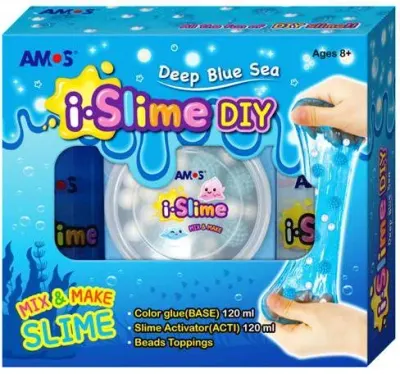 AMOS SLIME 120 ML DENİZ MAVİSİ ACTI-BASE+30 GR TOPCK IS120P2-S