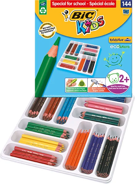 BIC KURU BOYA EVOLUTION ÜÇGEN SINIF PAKETİ 144 LÜ  887831-8878311