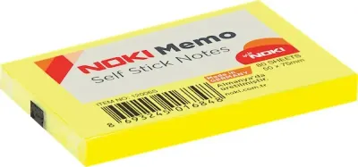 NOKİ MEMO YAPIŞKANLI NOT KAĞIDI 51x75 80 YP 12006S LİMON SARISI
