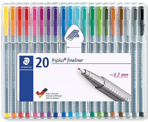 STAEDTLER FINELINER TRIPLUS SET 0.3 KARIŞIK RENK 20 Lİ 334 SB20