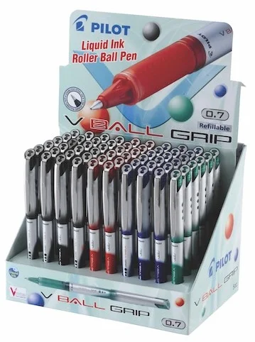 PILOT ROLLER KALEM V-BALL GRIP 0.7 60 LI STAND BLN-VBG7-60DPK