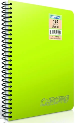 GIPTA DEFTER CHROMO A6 SPİRALLİ PP KAPAK 80 YP. KARELİ 1352