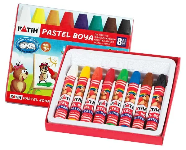 FATİH PASTEL BOYA  8 RENK KING SIZE 34008