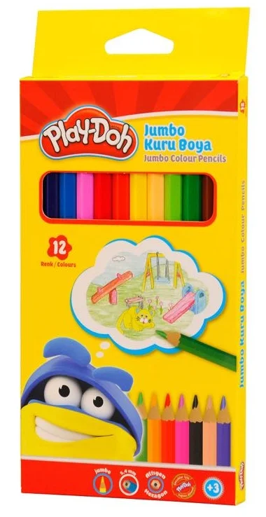 PLAY-DOH KURU BOYA 12 RENK JUMBO  PLAY-KU004