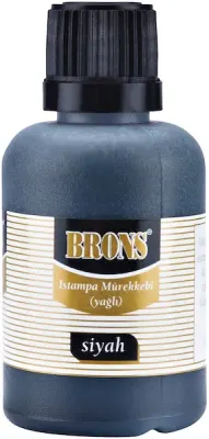 BRONS ISTAMPA MÜREKKEBİ  50 CC SİYAH BR-328
